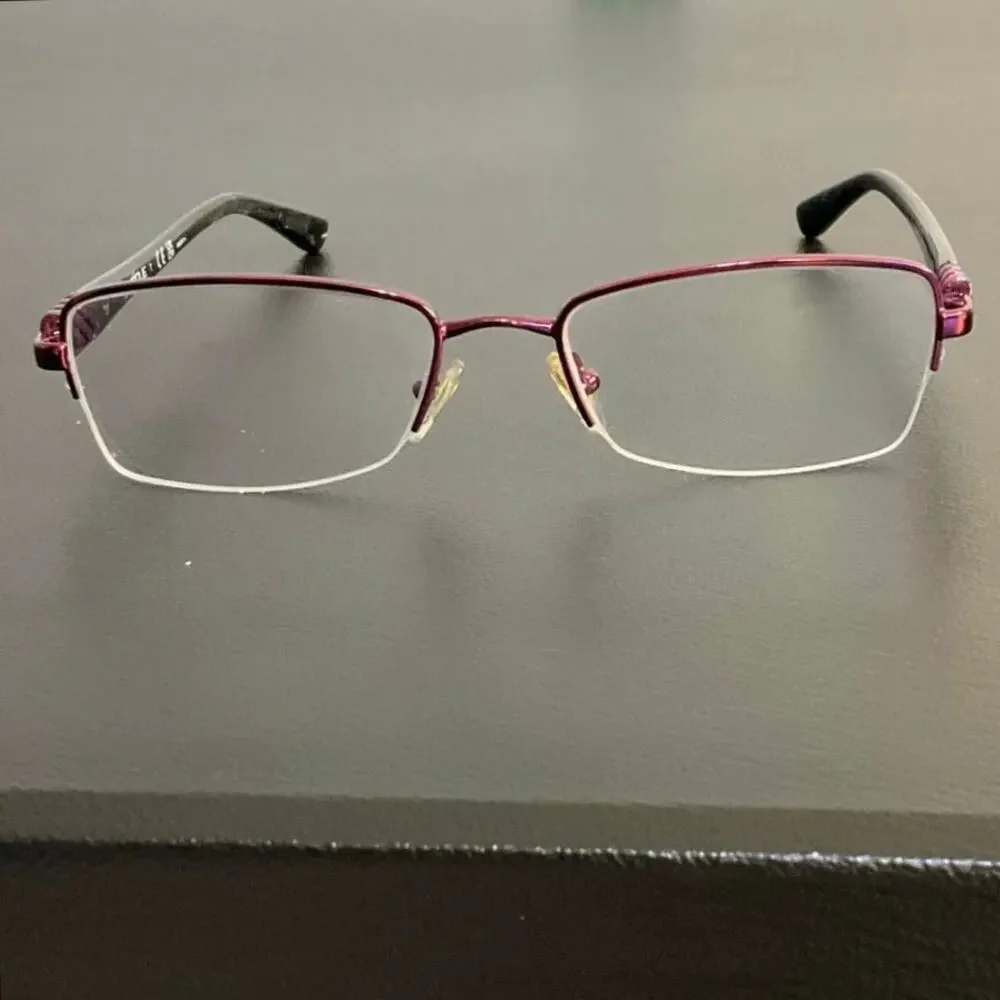 Vogue VO3813B 812 Purple Metallic Half Rim Rectangle Eyeglass Frames 51-17-135